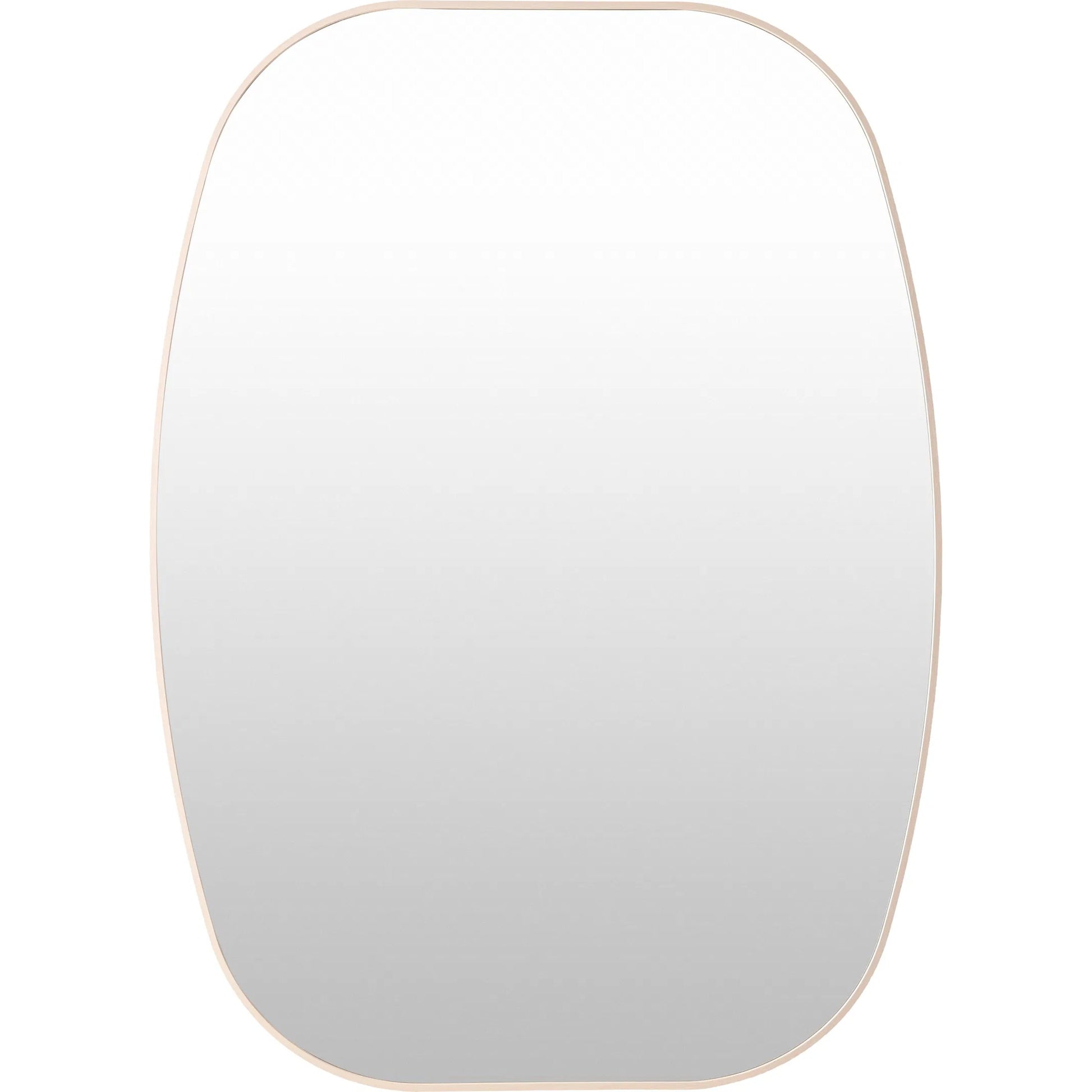 Aranya Accent Mirror Wall Decor by Livabliss in natural. Made from aluminum in a modern style.