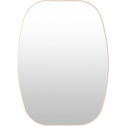 Aranya Accent Mirror Wall Decor by Livabliss in natural. Made from aluminum in a modern style.