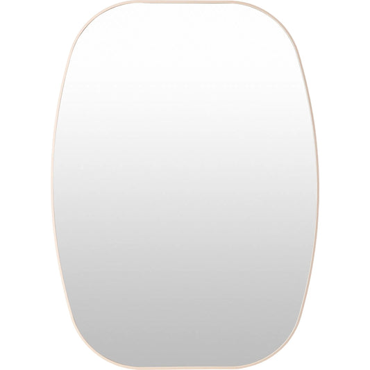 Aranya Accent Mirror Wall Decor by Livabliss in natural. Made from aluminum in a unique style.