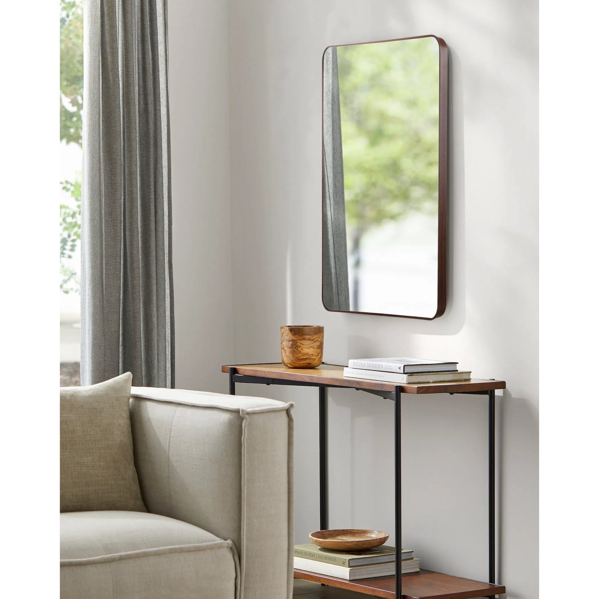 Aranya 22383 Accent Mirror by Livabliss in natural. Made from aluminum in a transitional style.
