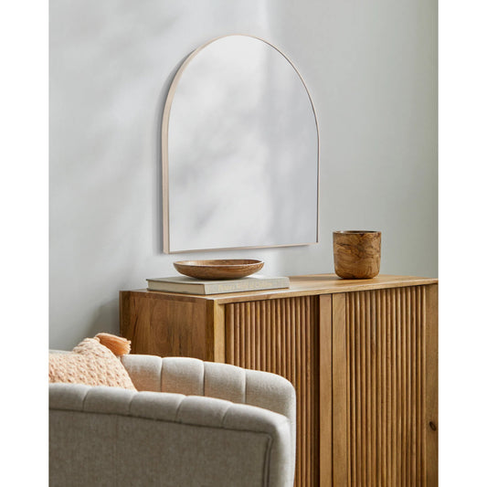 Aranya 14316 Wall Mirror by Livabliss in frame: brown and natural. Made from aluminum in a unique style.
