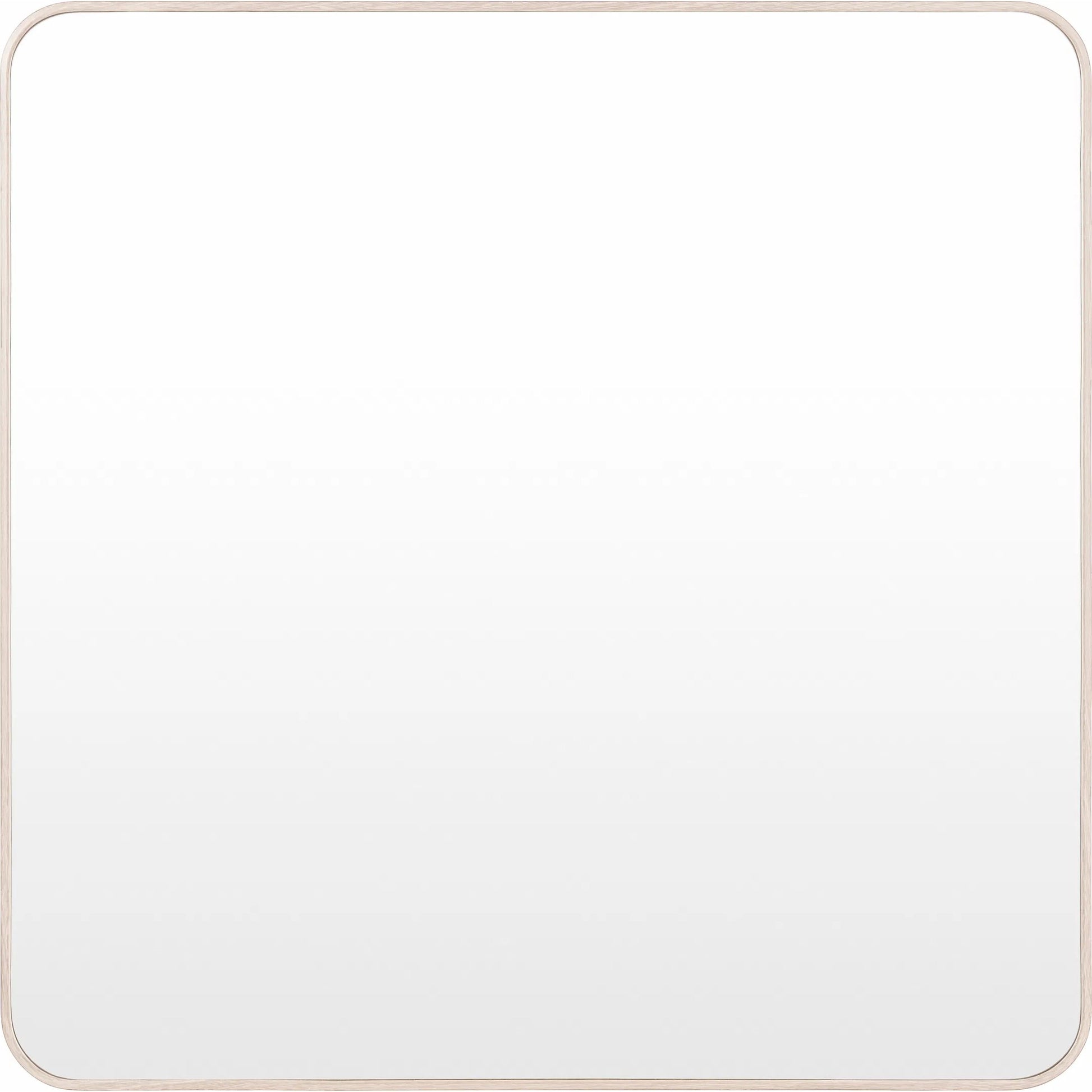 Aranya Minimalist Modern Mirror by Livabliss in natural. Made from aluminum in a modern style.