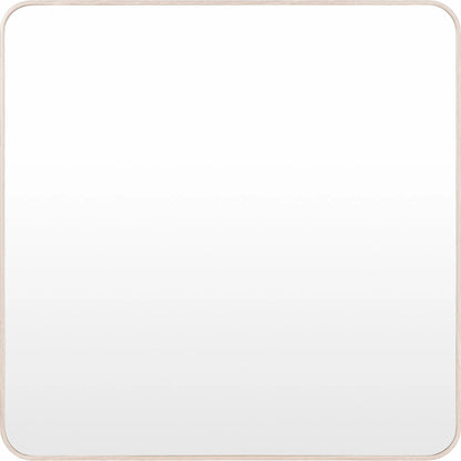 Aranya Minimalist Modern Mirror by Livabliss in natural. Made from aluminum in a modern style.