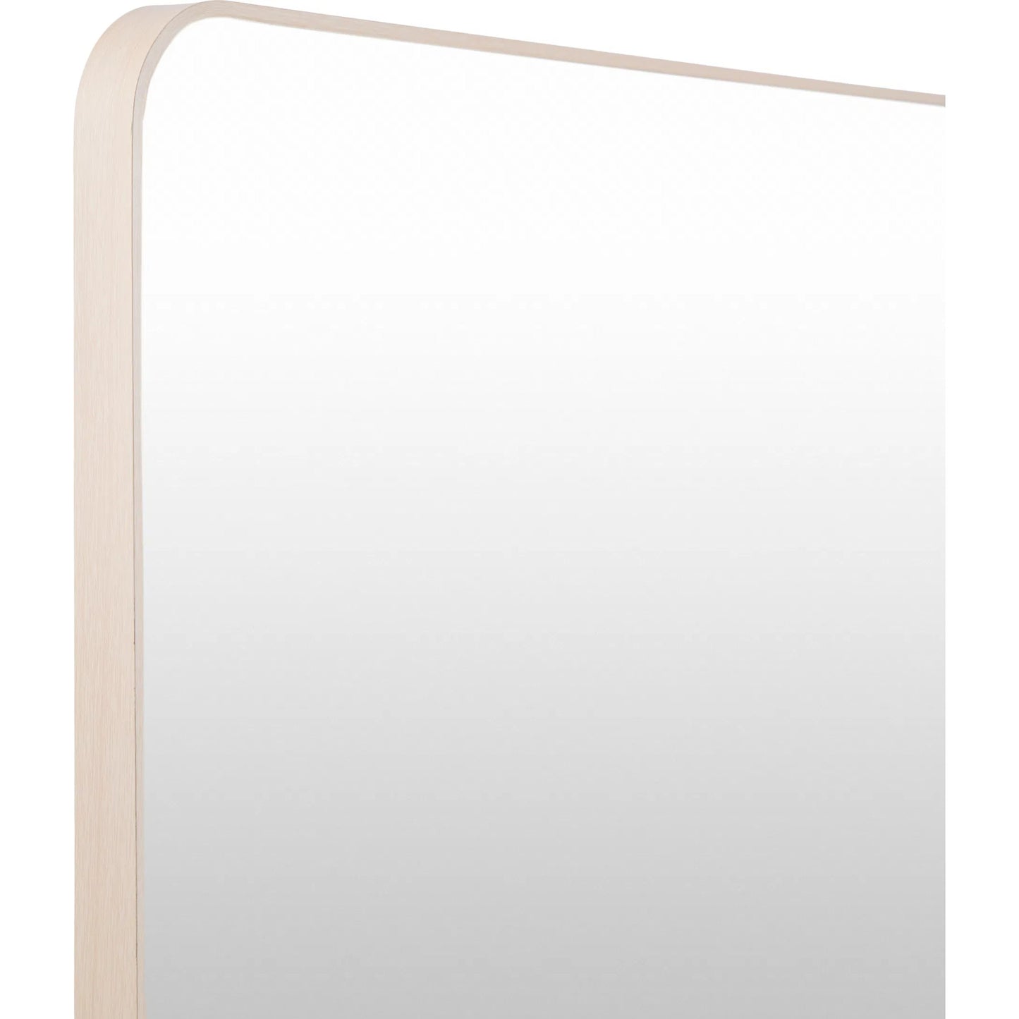003 SI-2245493 | Closeup | Aranya Minimalist Modern Mirror by Livabliss in natural. Made from aluminum in a modern style.