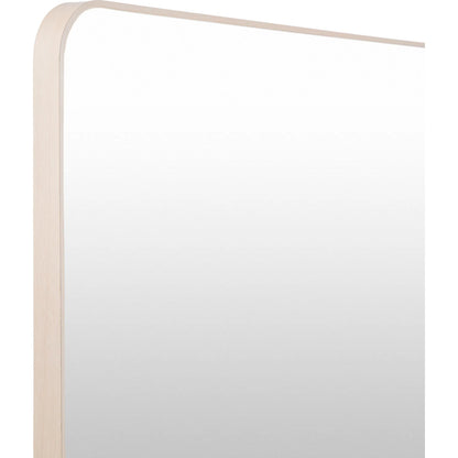 Aranya Minimalist Modern Mirror by Livabliss in natural. Made from aluminum in a modern style.