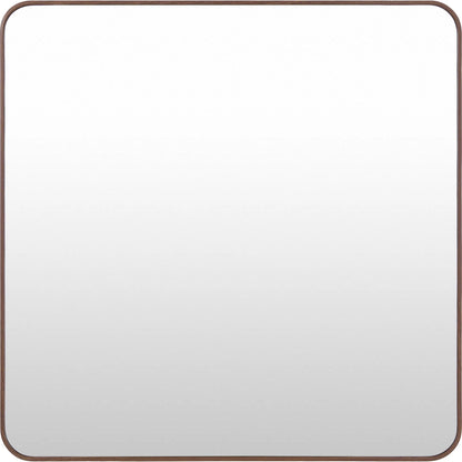 Aranya Minimalist Modern Mirror by Livabliss in natural. Made from aluminum in a modern style.