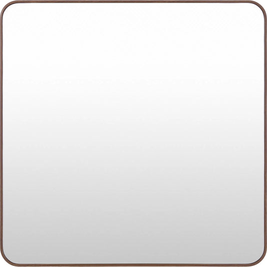 Aranya Minimalist Modern Mirror by Livabliss in natural. Made from aluminum in a modern style.