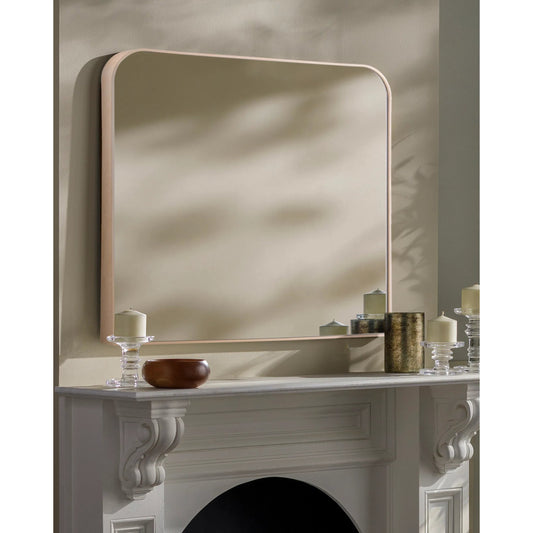 Aranya Wall Mirror 37207 by Livabliss in natural. Made from aluminum in a unique style.