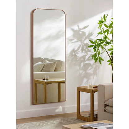 Aranya Full Length Mirror Wall Decor by Livabliss in natural. Made from aluminum in a unique style.