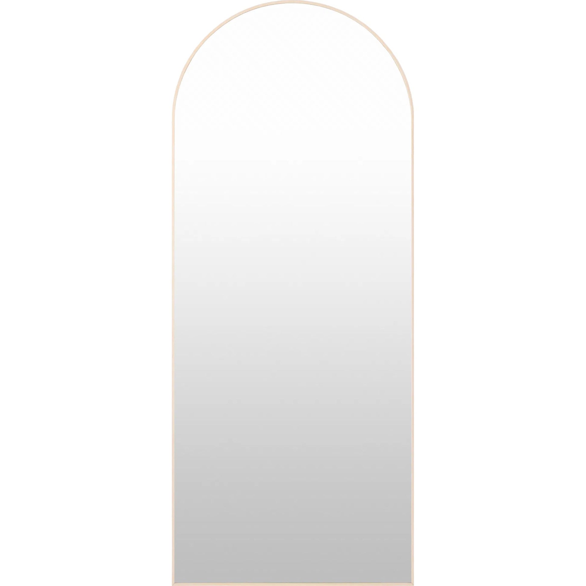 Aranya Full-Length Mirror Wall Decor by Livabliss in natural. Made from aluminum in a modern style.