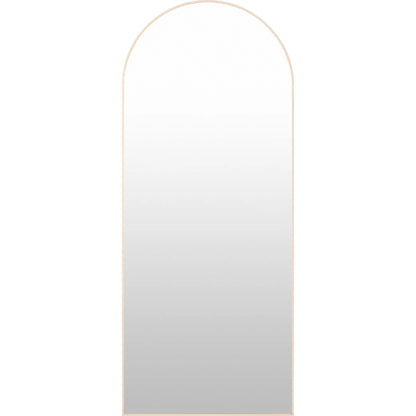 Aranya Full-Length Mirror Wall Decor by Livabliss in natural. Made from aluminum in a modern style.