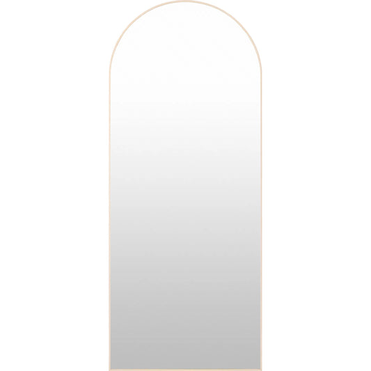 Aranya Full-Length Mirror Wall Decor by Livabliss in natural. Made from aluminum in a modern style.