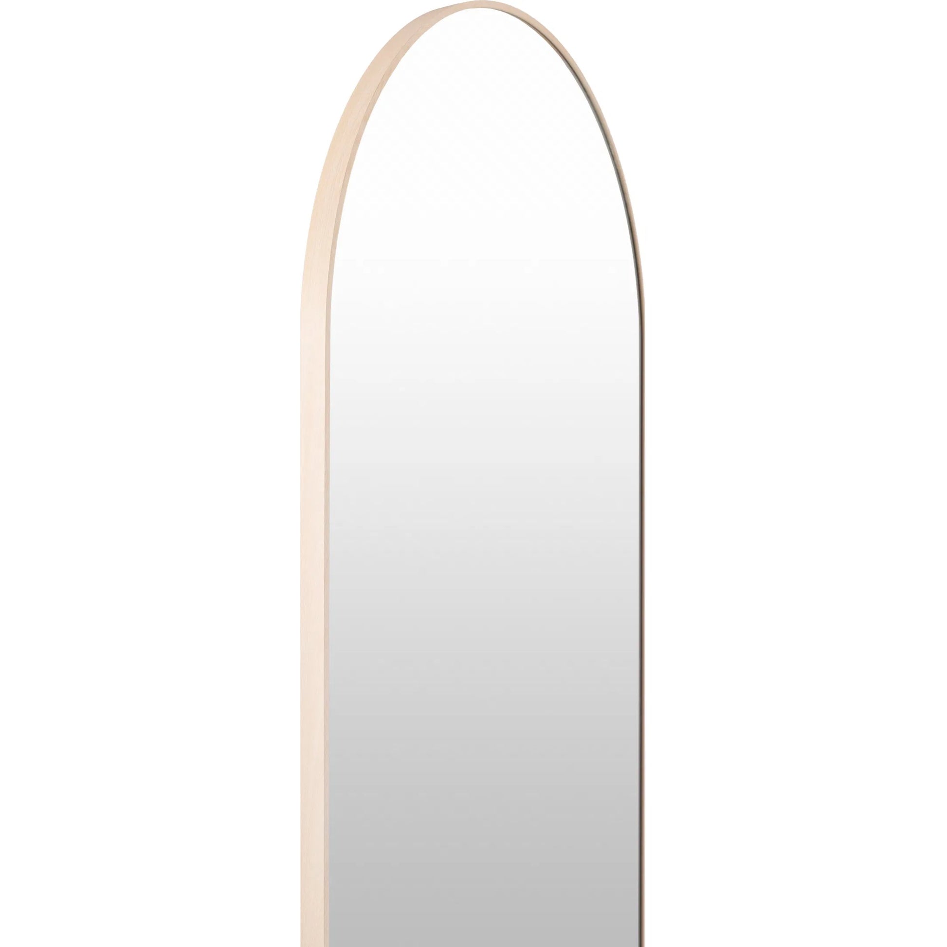 Aranya Full-Length Mirror Wall Decor by Livabliss in natural. Made from aluminum in a modern style.