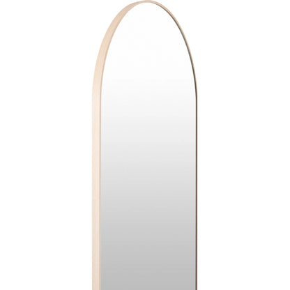 Aranya Full-Length Mirror Wall Decor by Livabliss in natural. Made from aluminum in a modern style.