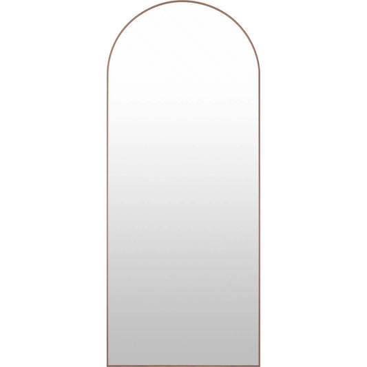Aranya Full-Length Mirror Wall Decor by Livabliss in natural. Made from aluminum in a modern style.