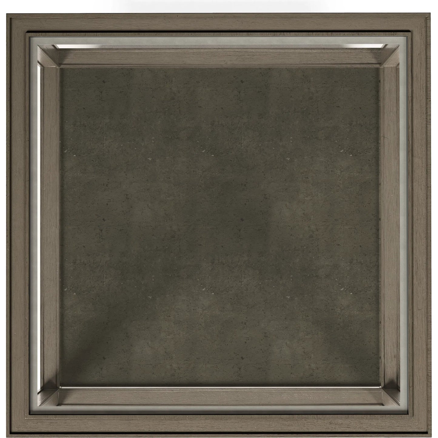 004 SI-2334447 | Additional Silo | Cove Square End Table by A.R.T. Furniture in grey and mica. Made from rubberwood solids, primavera veneer, glass, cork in a traditional style.