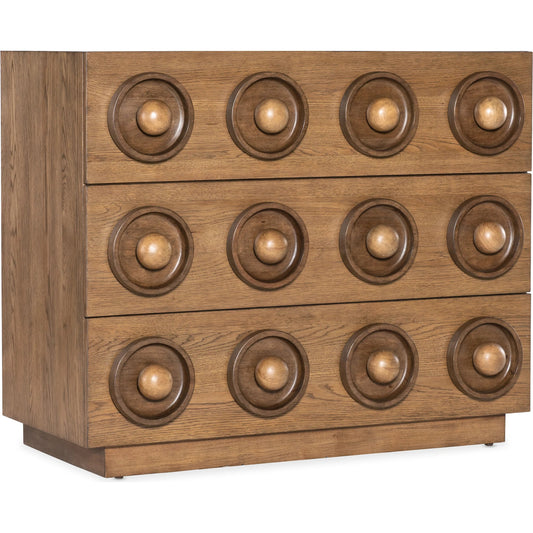 Commerce and Market Knobby 3-Drawer Accent Chest by Hooker Furniture in light wood and white oak. Made from unique in a unique style.
