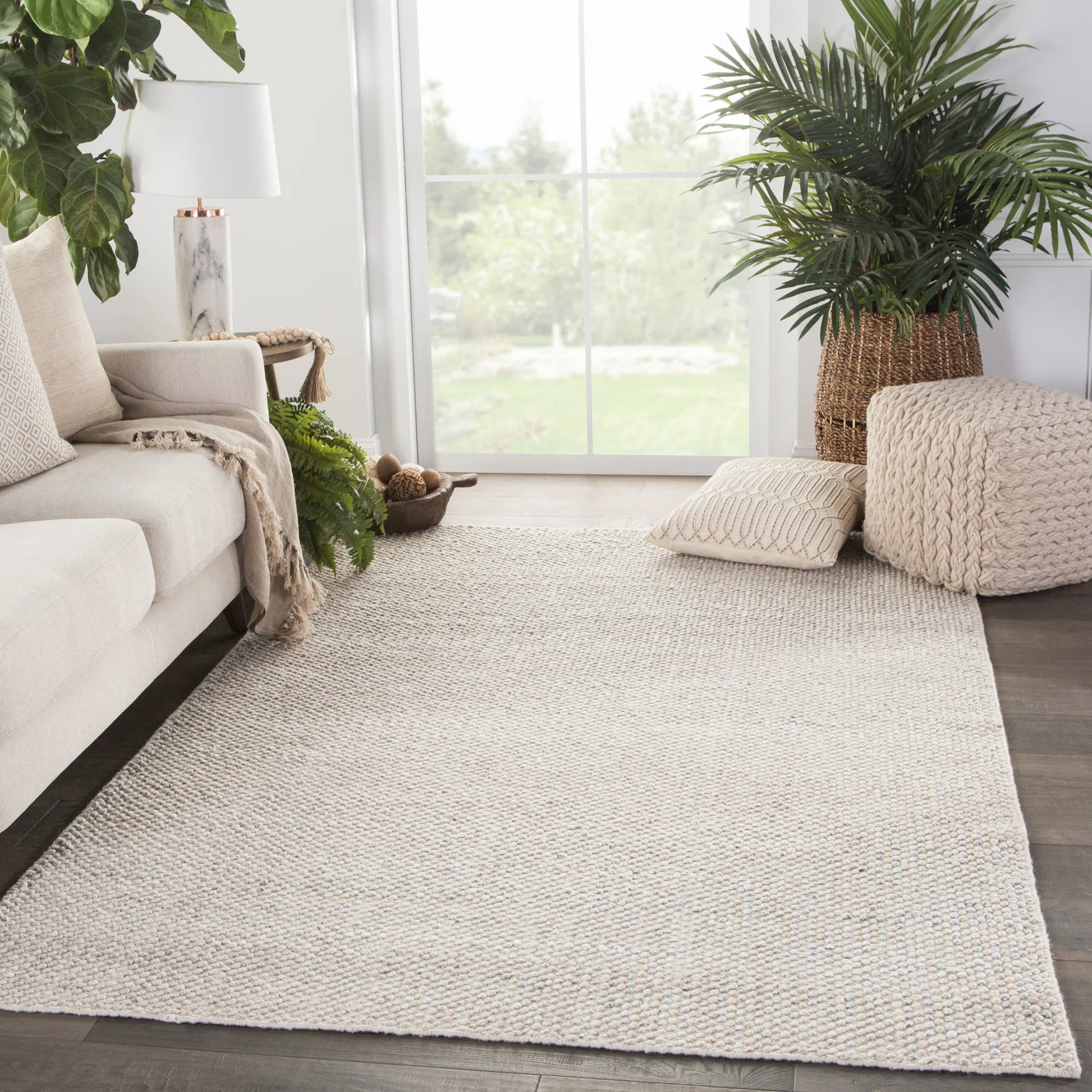 Rebecca RBC05 Indoor/Outdoor Rug by Jaipur Living in tan, gray. Made from 100% pet yarn in a unique style.