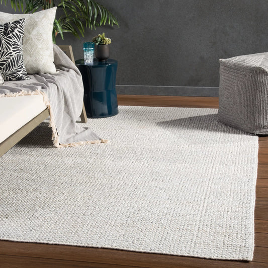 Rebecca RBC05 Indoor/Outdoor Rug by Jaipur Living in tan, gray. Made from 100% pet yarn in a unique style.