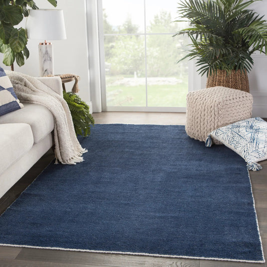 Rebecca RBC06 Indoor/Outdoor Rug by Jaipur Living in blue. Made from 100% pet yarn in a unique style.