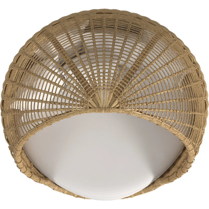 Playa Outdoor Daybed by Sunset West in medium wood. Made from resin wicker in a modern style.