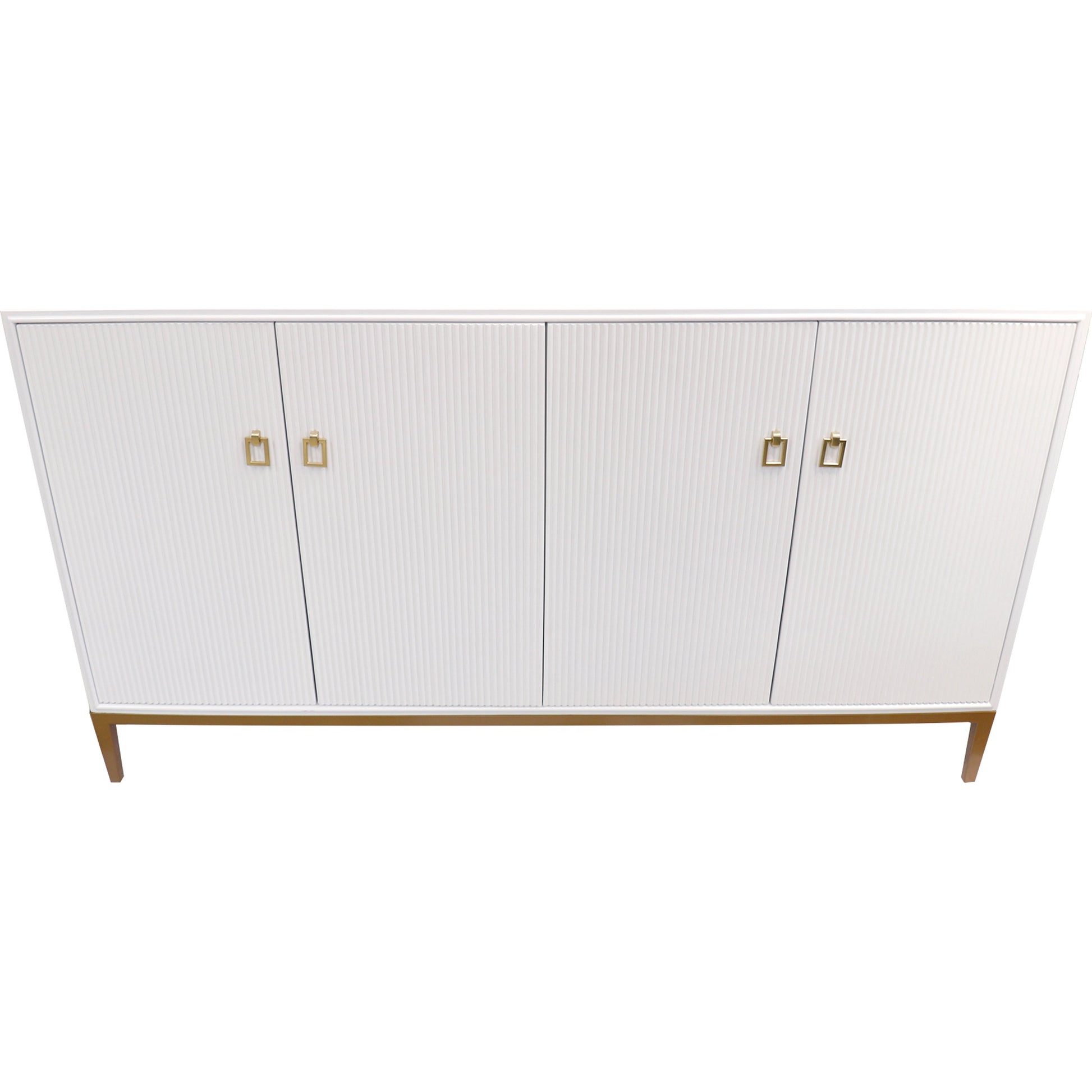 Victoria 4-Door Sideboard by Pasargad Home in ivory. Made from wood, metal in a modern style.