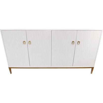Victoria 4-Door Sideboard by Pasargad Home in ivory. Made from wood, metal in a modern style.