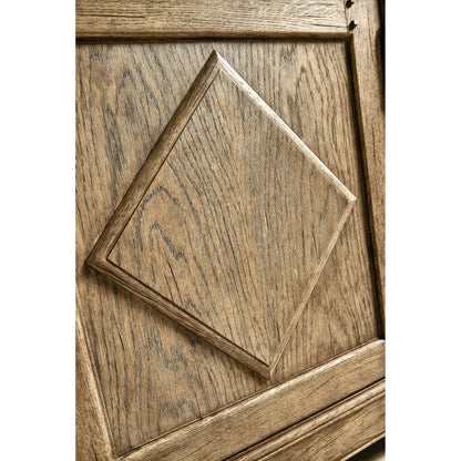 Timeless Eon Rustic French Credenza by Jonathan Charles in brown and stripped brown chestnut. Made from oak in a modern style.