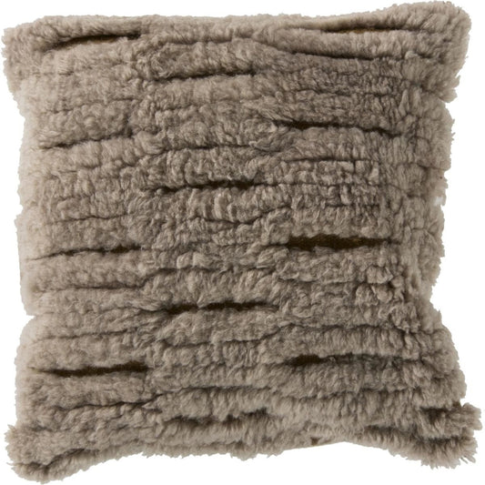 Mammoth Pillow - 13311 by Surya in taupe, gold. Made from 100% wool in a modern style.