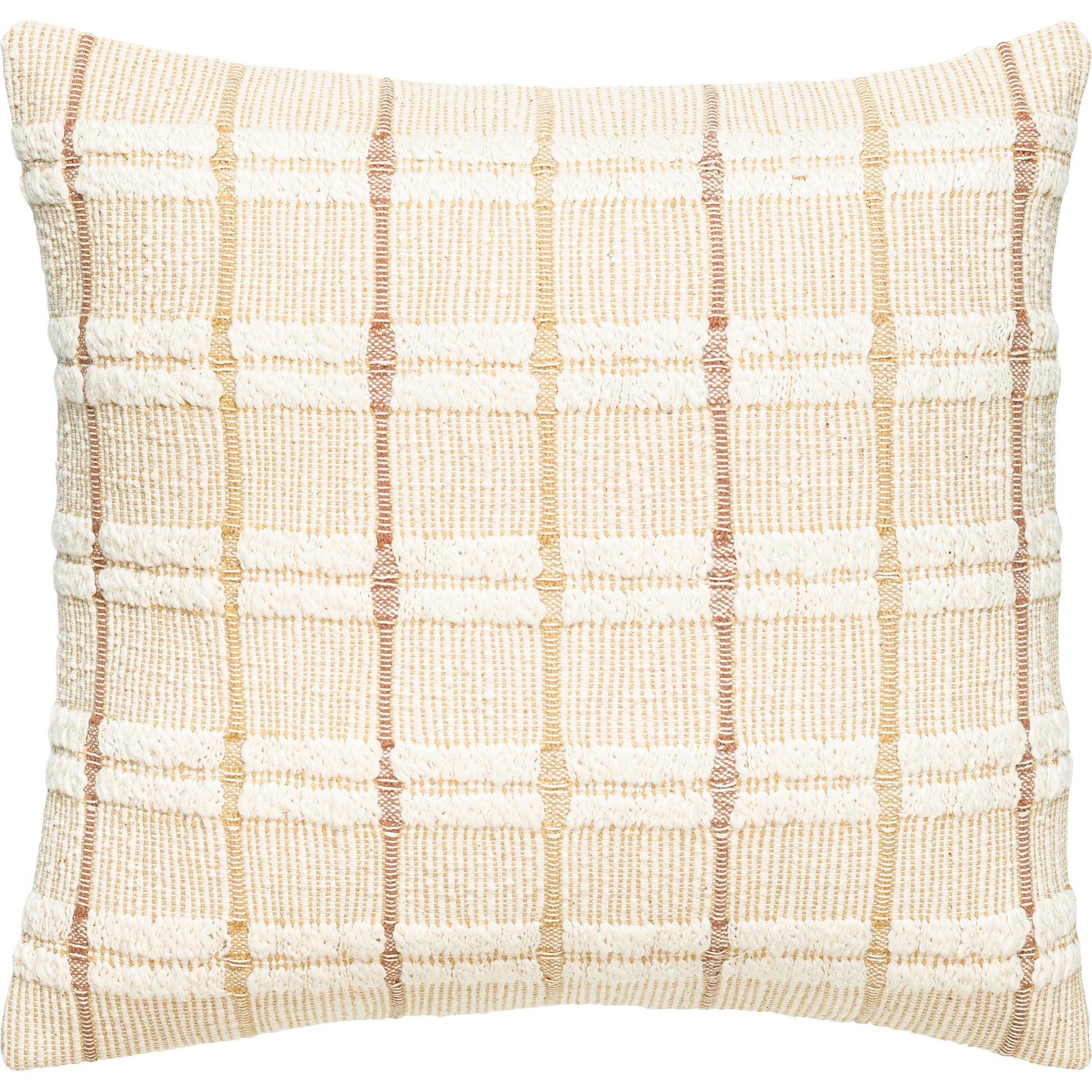 Rochester Pillow - 15097 by Surya in off-white, pearl, desert tan, beige. Made from front: 100% cotton, back: 100% cotton in a modern style.