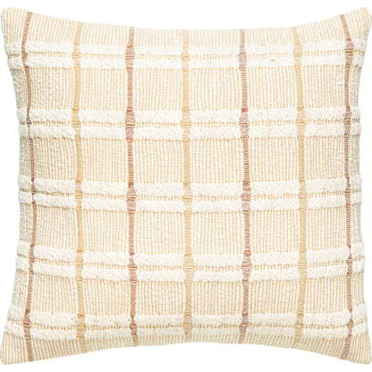 Rochester Pillow - 15097 by Surya in off-white, pearl, desert tan, beige. Made from front: 100% cotton, back: 100% cotton in a modern style.