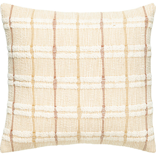 Rochester Pillow - 15097 by Surya in off-white, pearl, desert tan, beige. Made from front: 100% cotton, back: 100% cotton in a modern style.