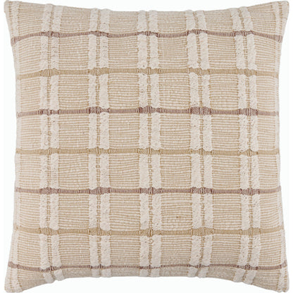 Rochester Pillow - 15097 by Surya in off-white, pearl, desert tan, beige. Made from front: 100% cotton, back: 100% cotton in a modern style.