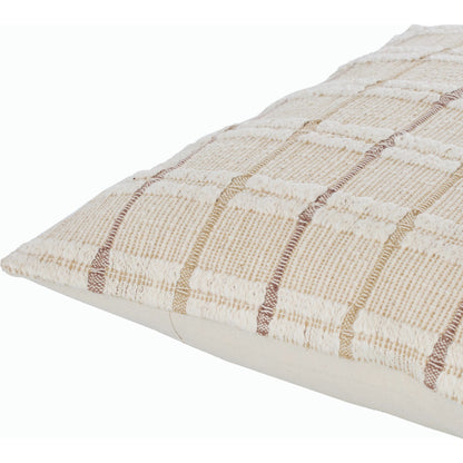 Rochester Pillow - 15097 by Surya in off-white, pearl, desert tan, beige. Made from front: 100% cotton, back: 100% cotton in a modern style.