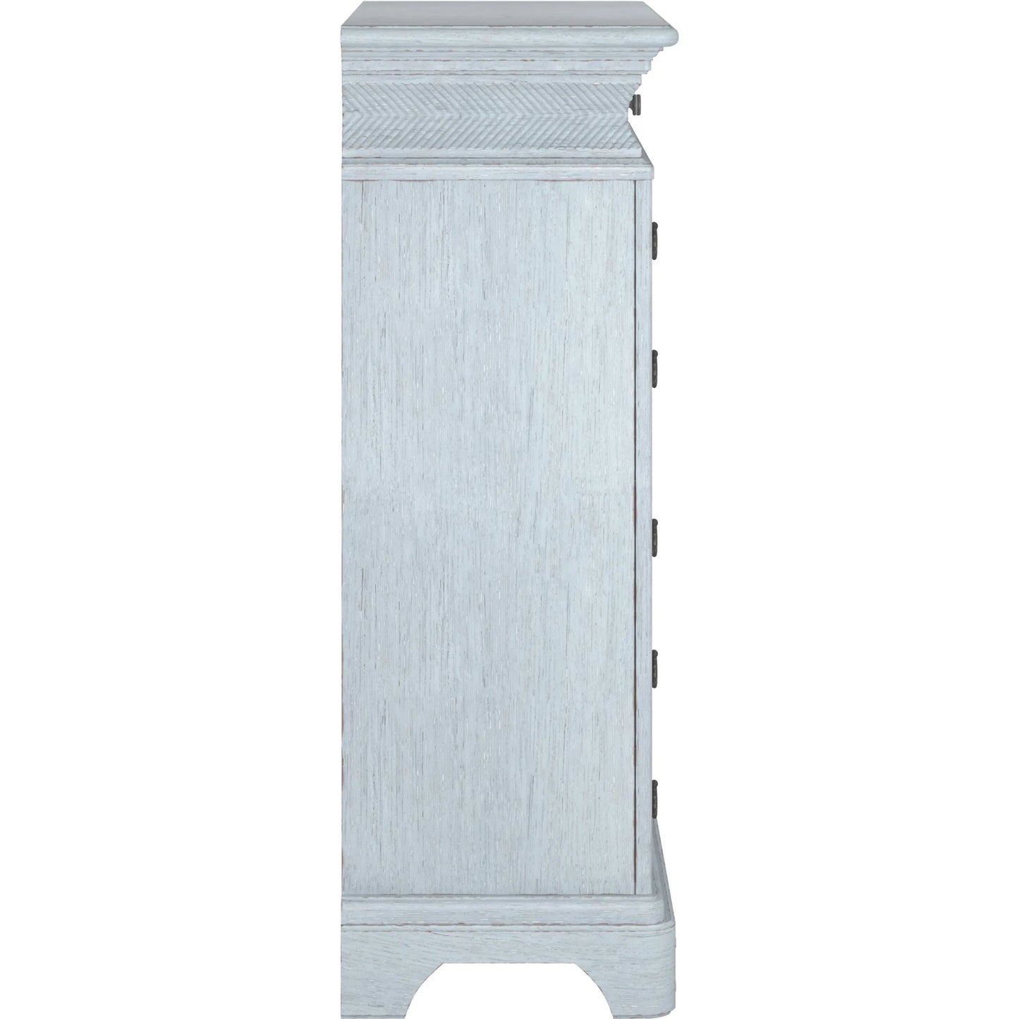 004 SI-2447961 | Additional Silo | Summer Creek 8 Drawer Chest by A.R.T. Furniture in shutter blue. Made from flakey cathedral oak veneer, parawood solids in a cottage & farmhouse style.