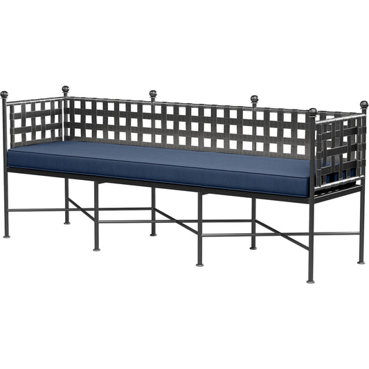 Provence Outdoor Garden Bench by Sunset West. Made from wrought iron in a modern style.