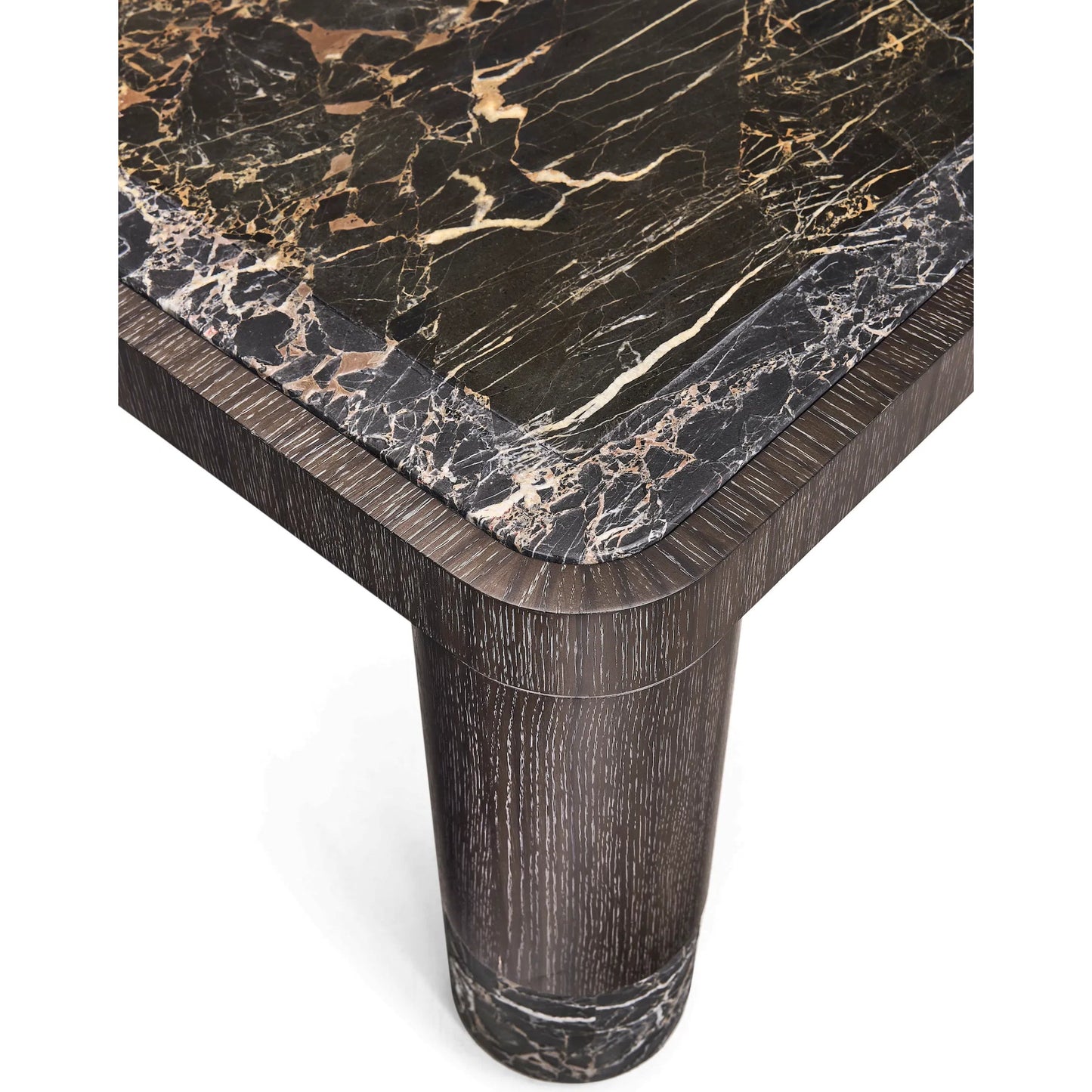 007 SI-2535730 | Closeup | Monarch Square Cocktail Table by Jonathan Charles in chocolate apricot oak. Made from main oak veneer in a unique style.