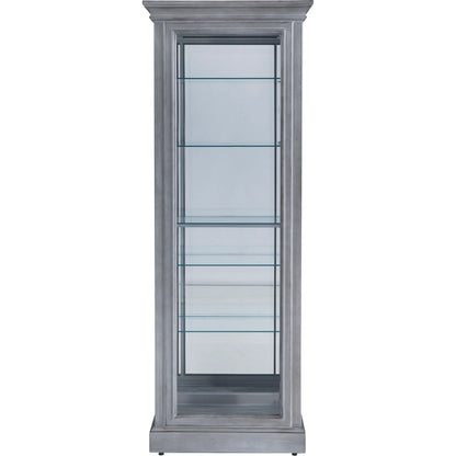 Side Entry Accent Curio by Pulaski Furniture in gray. Made from birch wood in a transitional style.