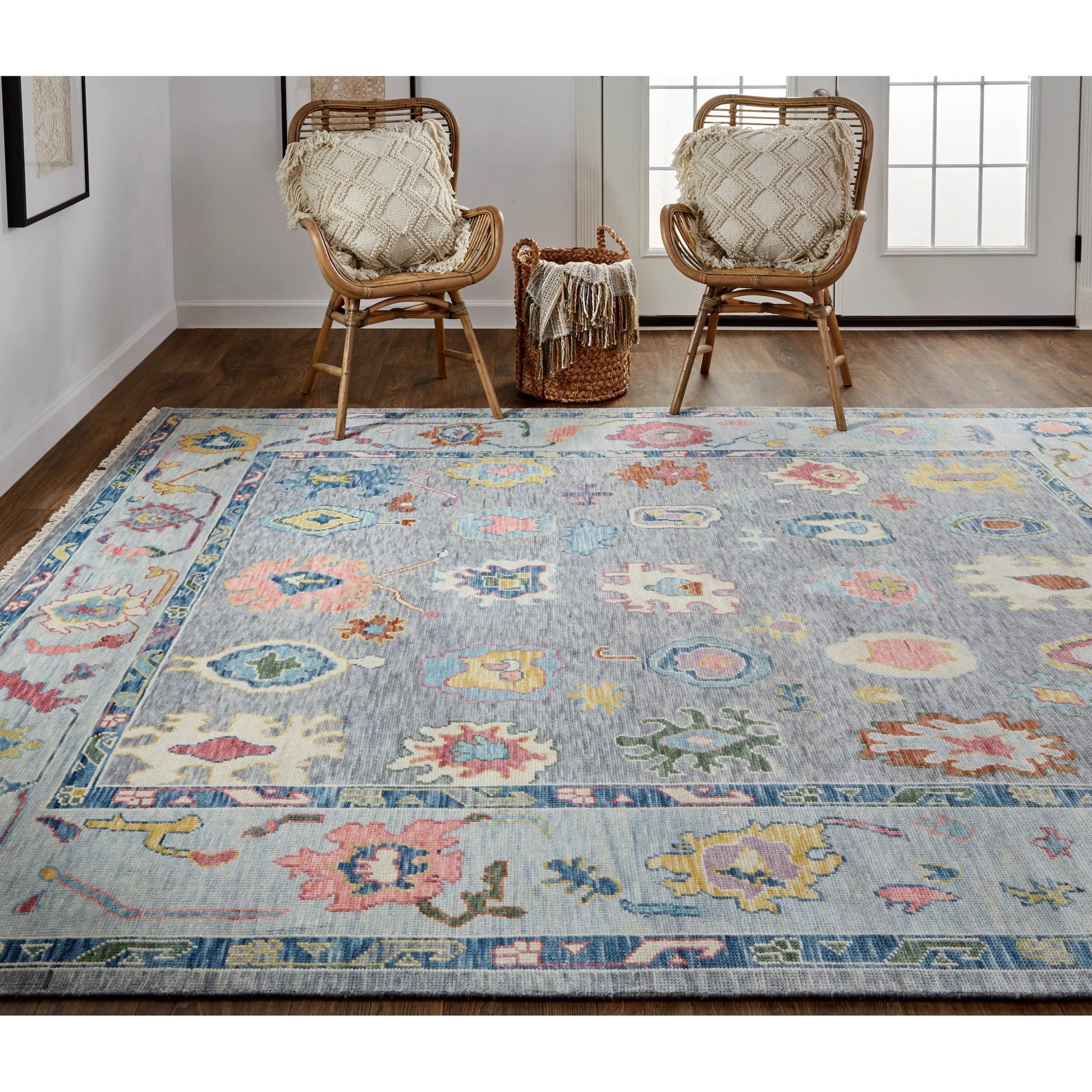 Karina Traditional Persian Rug - 6792F by Feizy in blue, gray, red. Made from wool in a unique style.