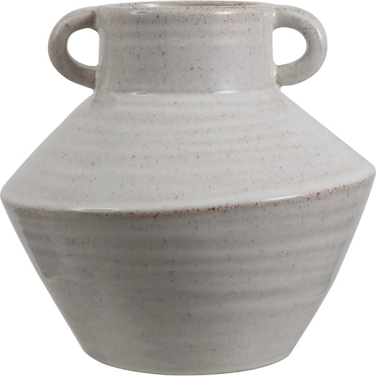 Cooke Vase with Handles by HedgeApple Essentials in white, cream. Made from ceramic in a modern style.