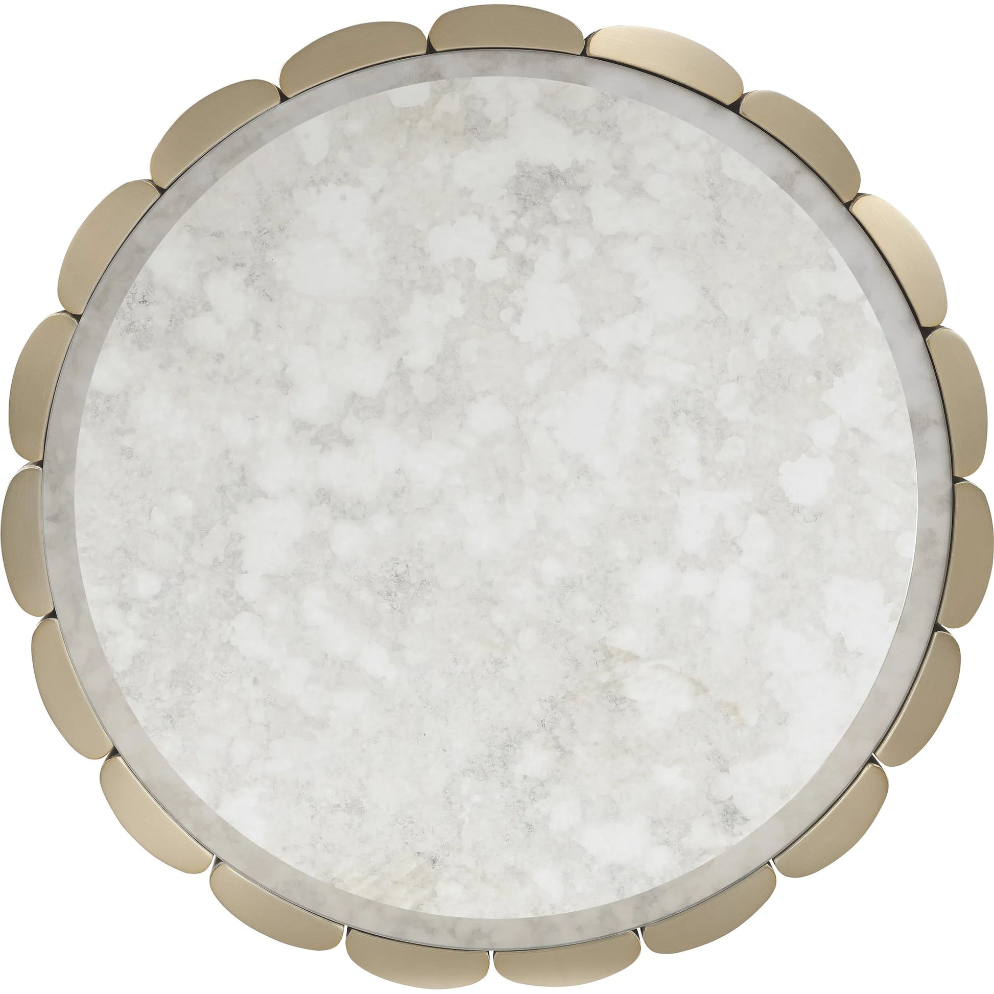 Melange Time Flies End Table by Hooker Furniture in champagne silver, gold metal. Made from metal, mirror in a modern style.