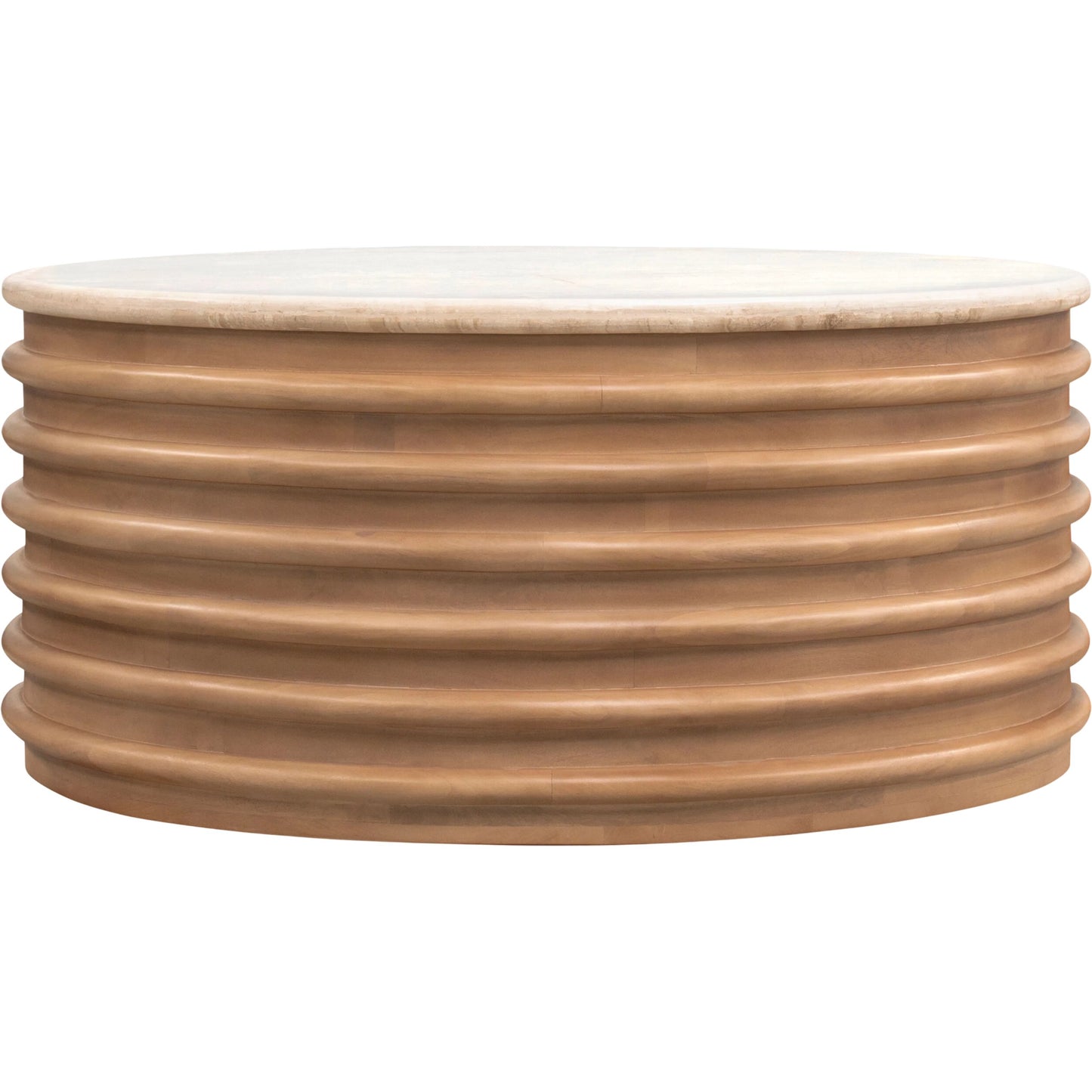 001 SI-2460531 | Primary Silo | Redondo Coffee Table by Surya in beige. Made from marble, mango wood in a transitional style.