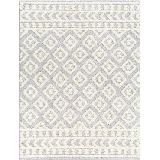 Rodos Rug - 32879 by Livabliss in light slate, white. Made from main: 100% polyester in a unique style.