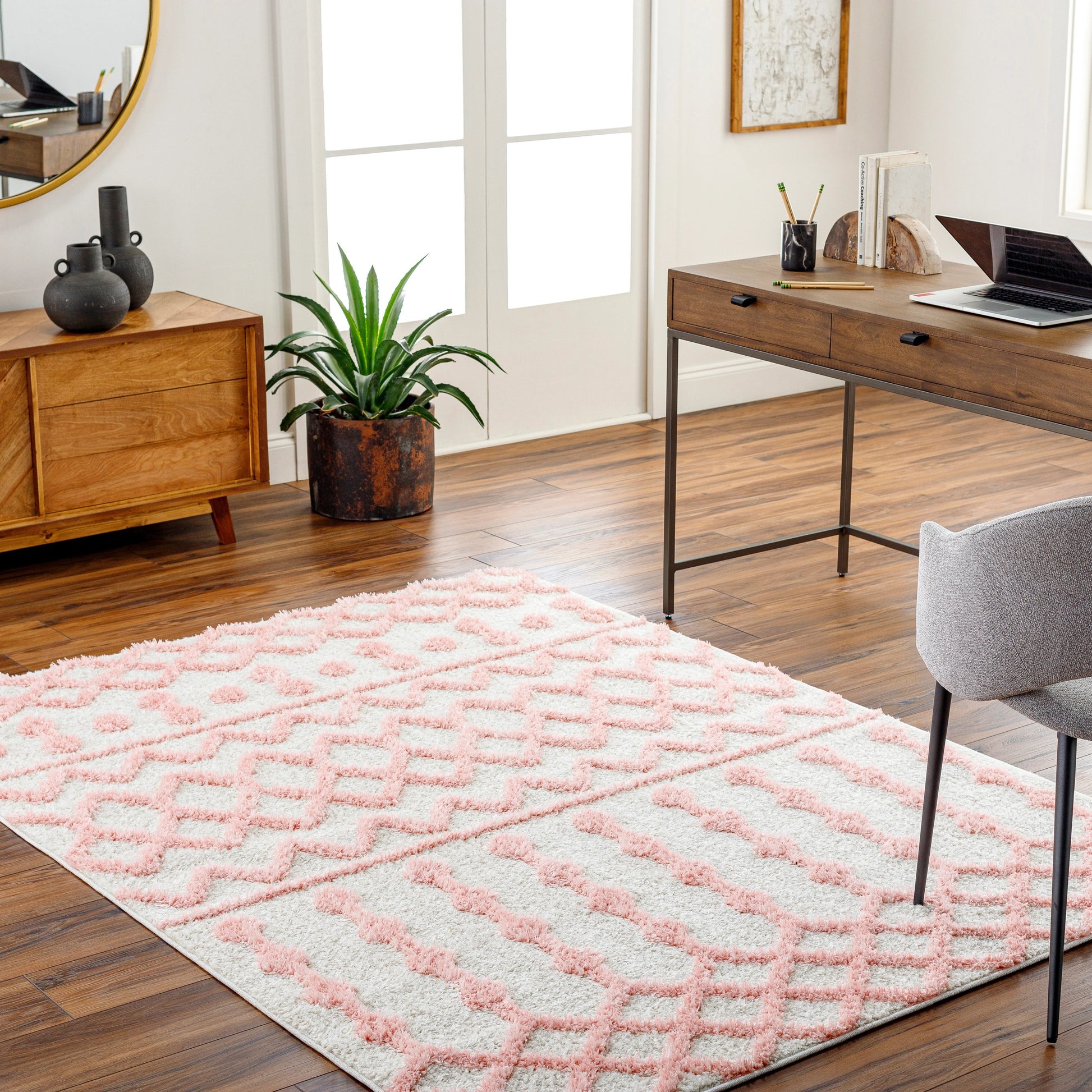 Rodos Rug - 32882 by Livabliss in beige, light pink. Made from main: 100% polyester in a unique style.