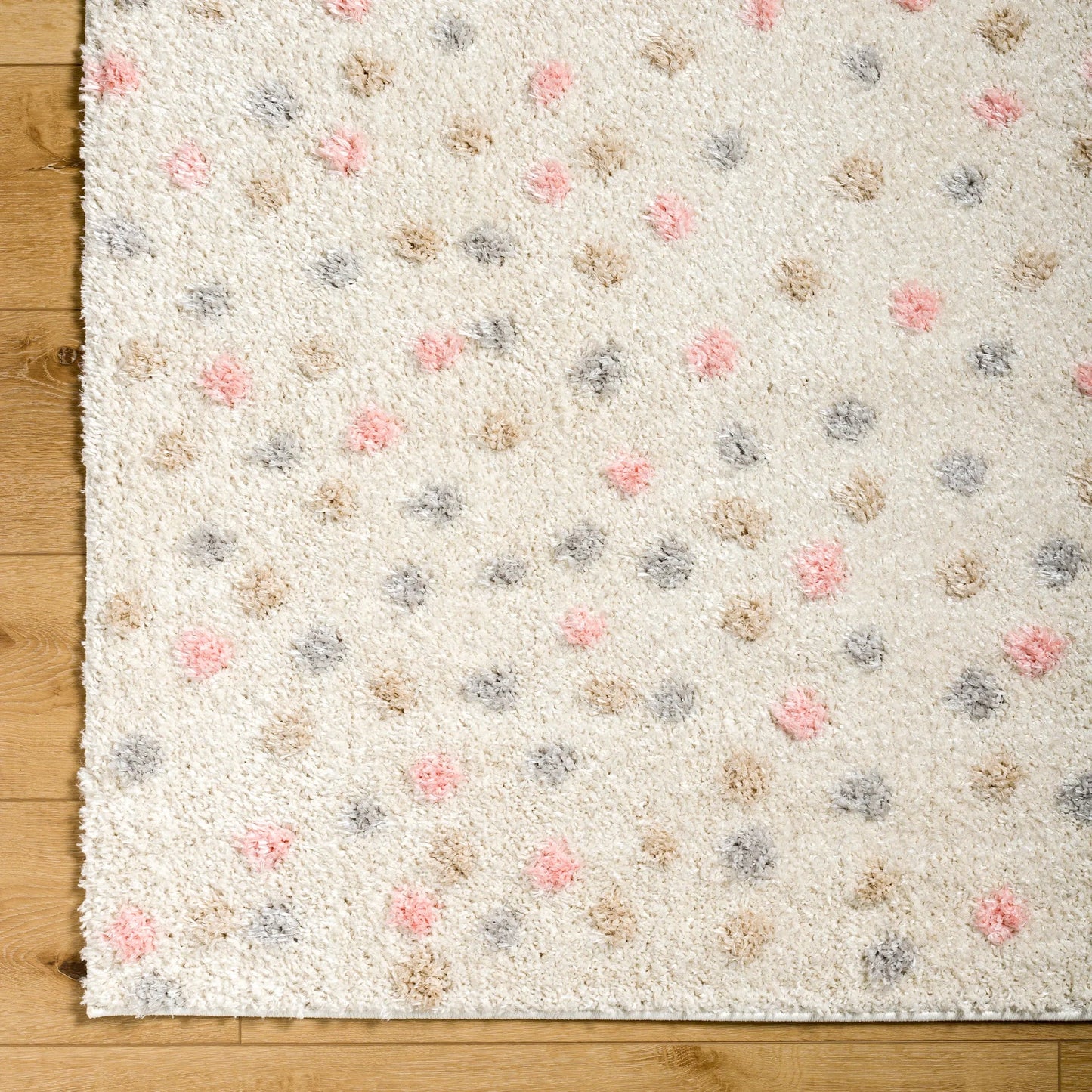 005 SI-1971189,SI-1971190,SI-1971191 | Closeup | Rodos Rug - 32884 by Livabliss in beige, light slate, mustard, light pink. Made from main: 100% polyester in a unique style.
