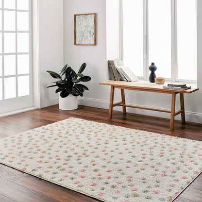 Rodos Rug - 32884 by Livabliss in beige, light slate, mustard, light pink. Made from main: 100% polyester in a unique style.