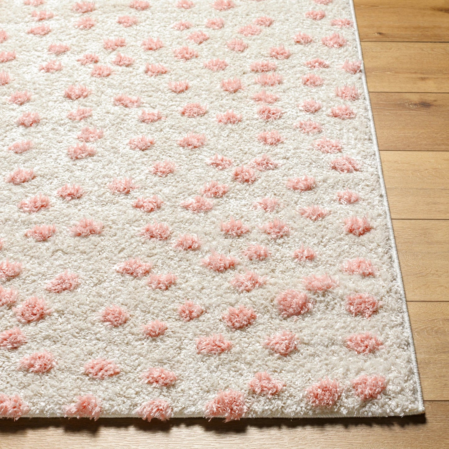 002 SI-2052043,SI-2052044,SI-2052045 | Closeup | Rodos Rug - 489056 by Livabliss in beige, light pink. Made from face: 100% polyester, warp: 100% polypropylene in a unique style.