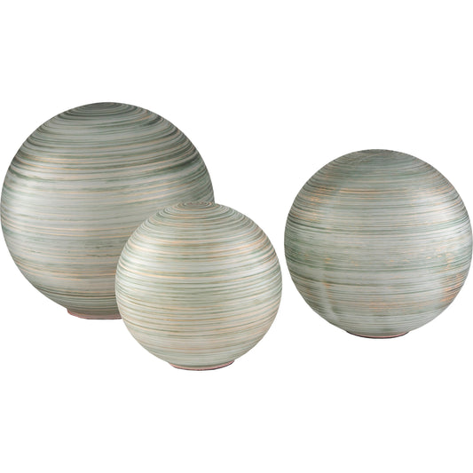 Rondure - 21887 (Set of 3) by Surya in dark green, white and matte. Made from glass in a eclectic & global style.