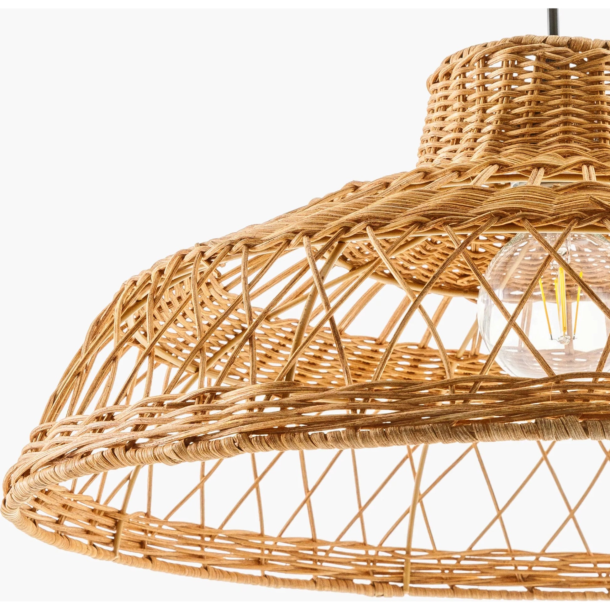 Radiant Pendant - 500600 by Livabliss in fixture: dark brown, cord: black and paintedpaintedcoloredpainted. Made from rattan in a cottage & farmhouse style.