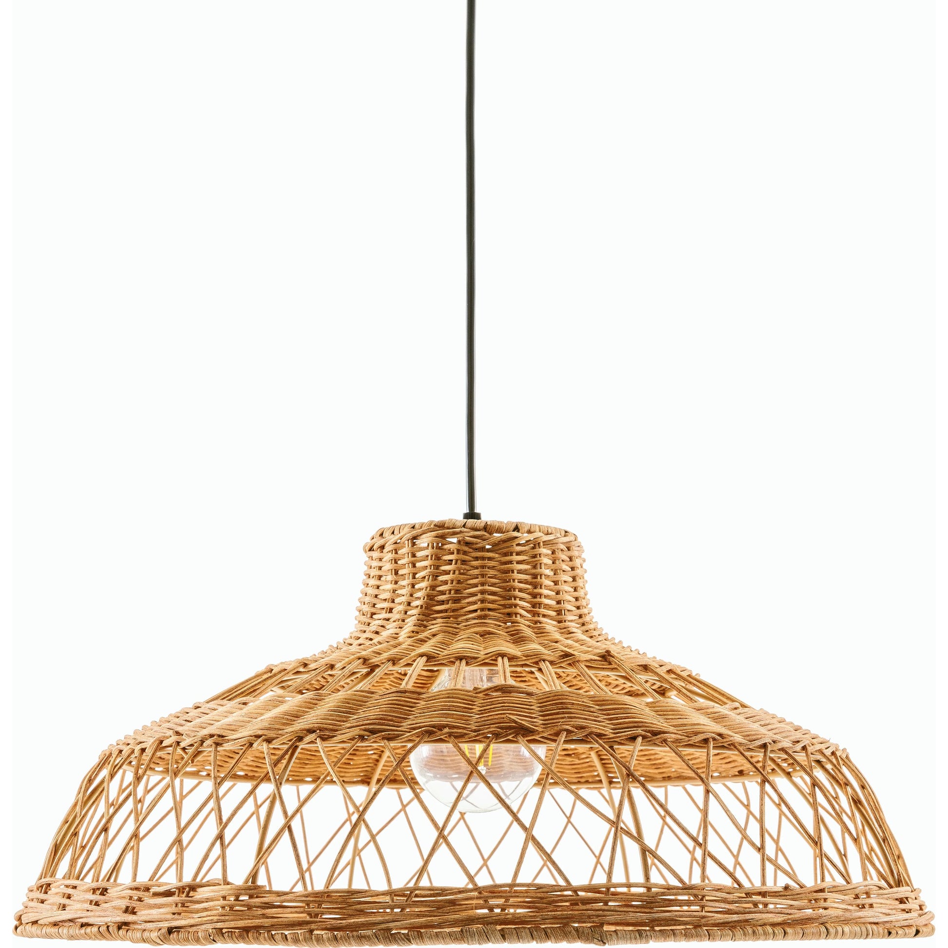 Radiant Pendant - 500600 by Livabliss in fixture: dark brown, cord: black and paintedpaintedcoloredpainted. Made from rattan in a cottage & farmhouse style.